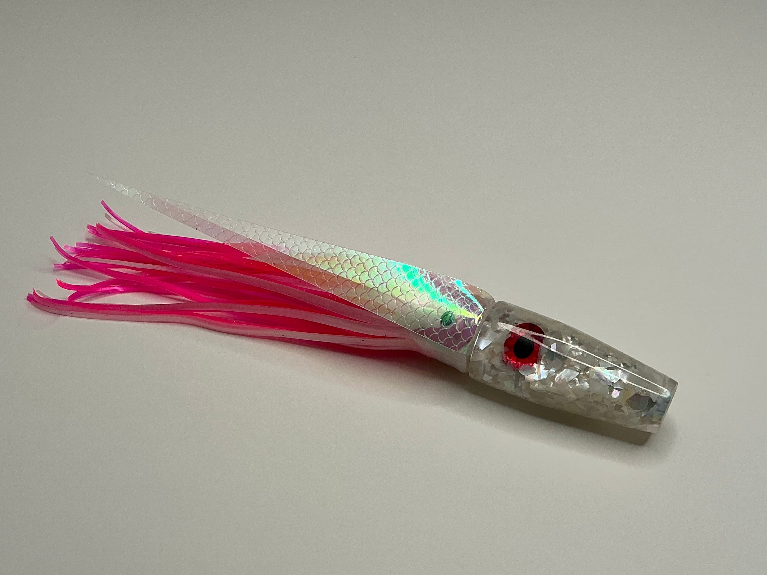 5”+ White Shell Flake Bullets And Inverts (Red Eyes)